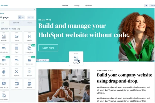 HubSpot Page Builder