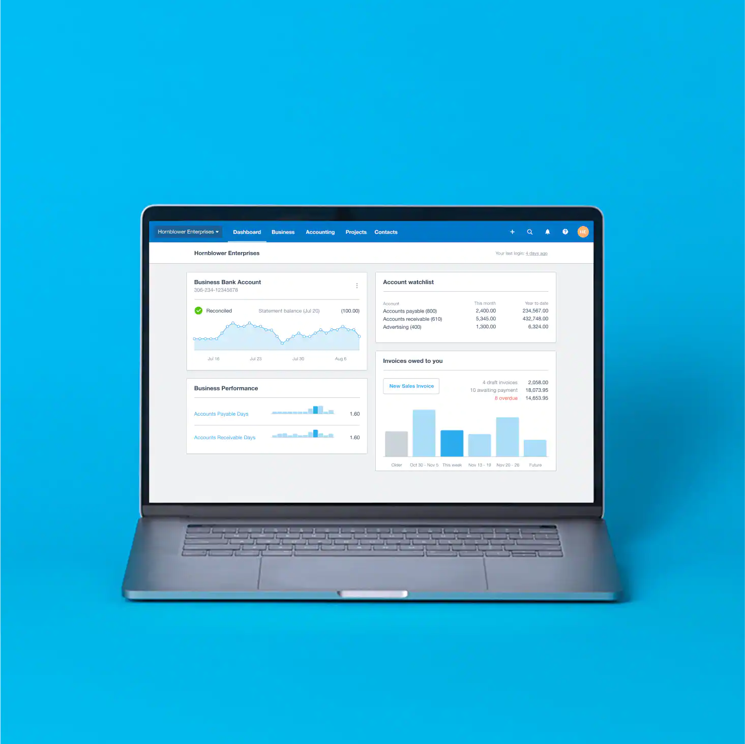 Xero on Laptop Screen