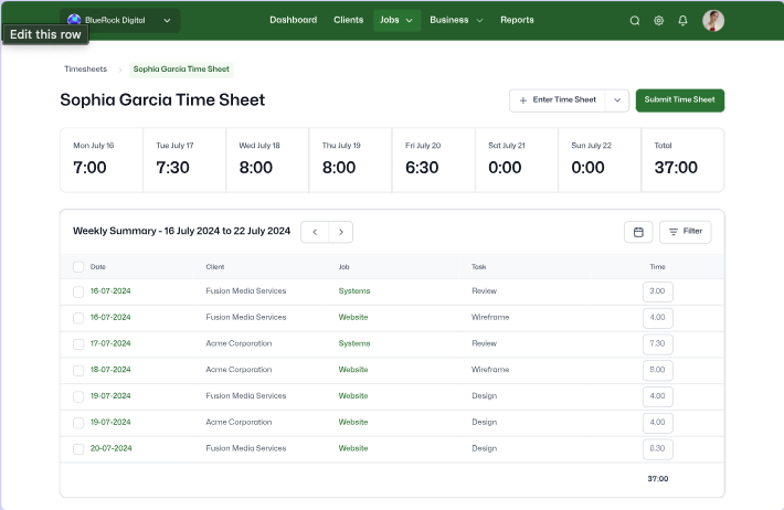 WorkflowMax Time Tracking