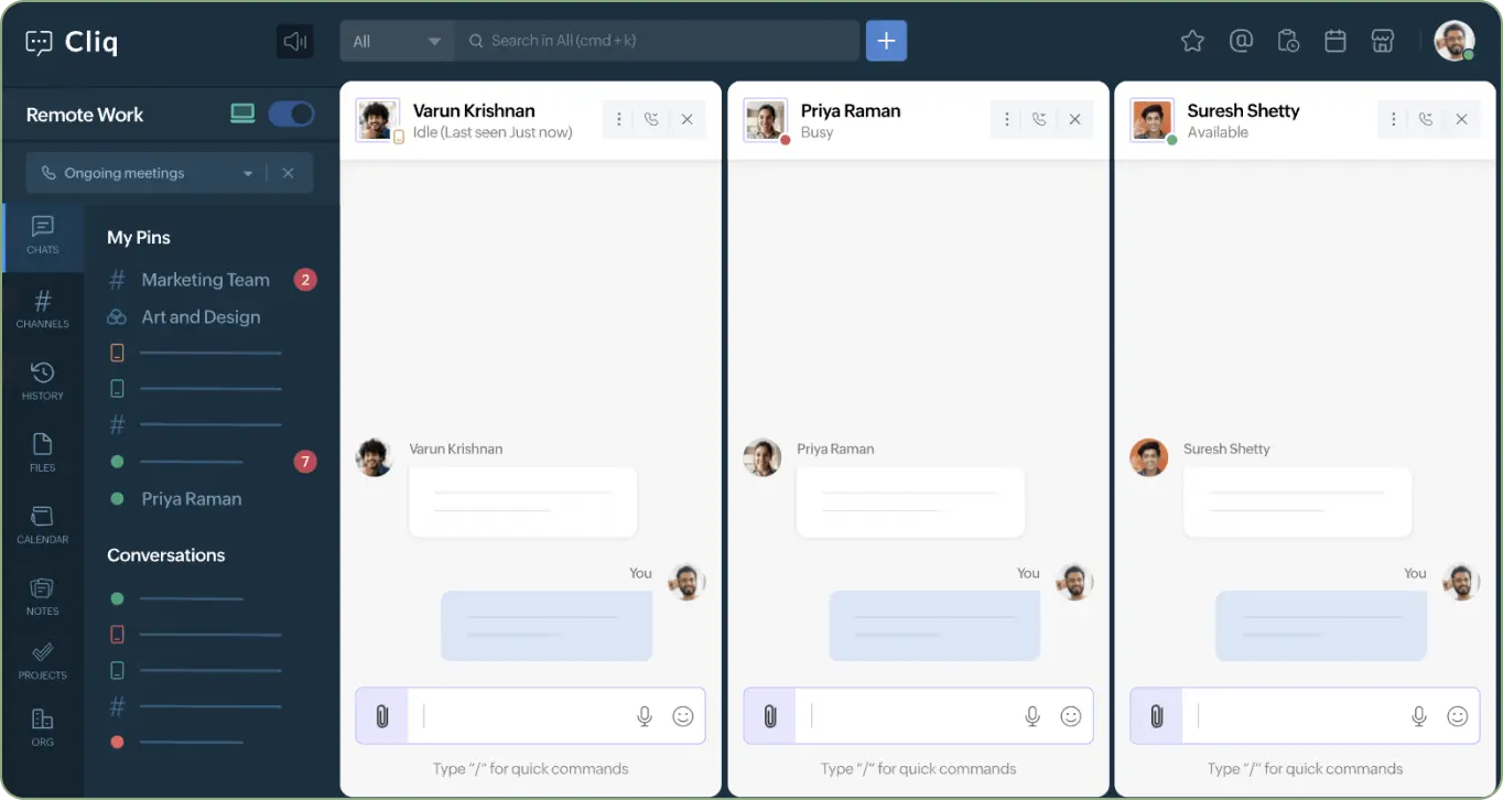 Zoho One Communications