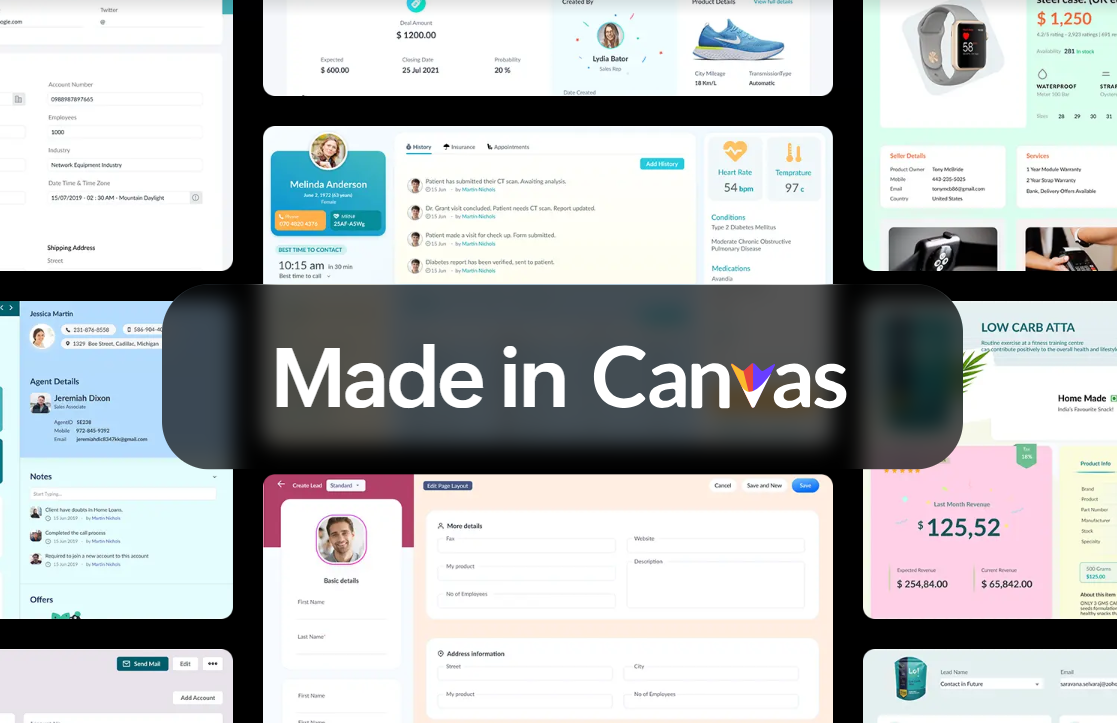 Zoho CRM Canvas